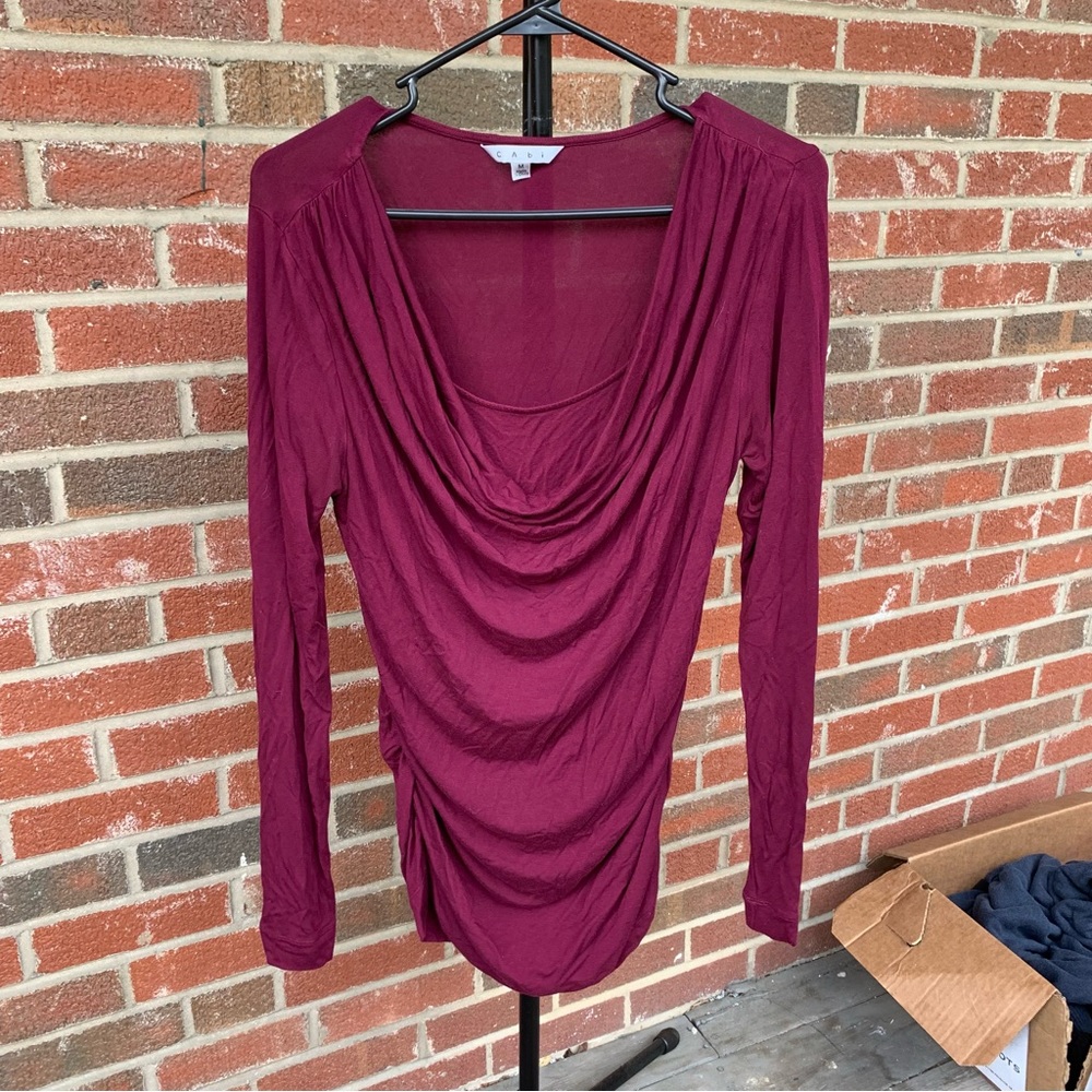 Scoop neck dress shirt